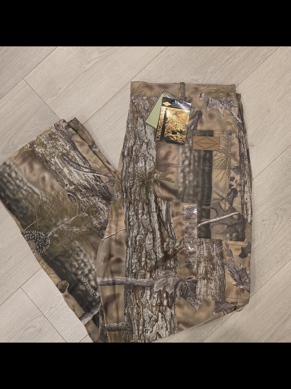 Diamond Supply Co. Men's Realtree-Style Cargo Pants - Brown Green Camo 42x32